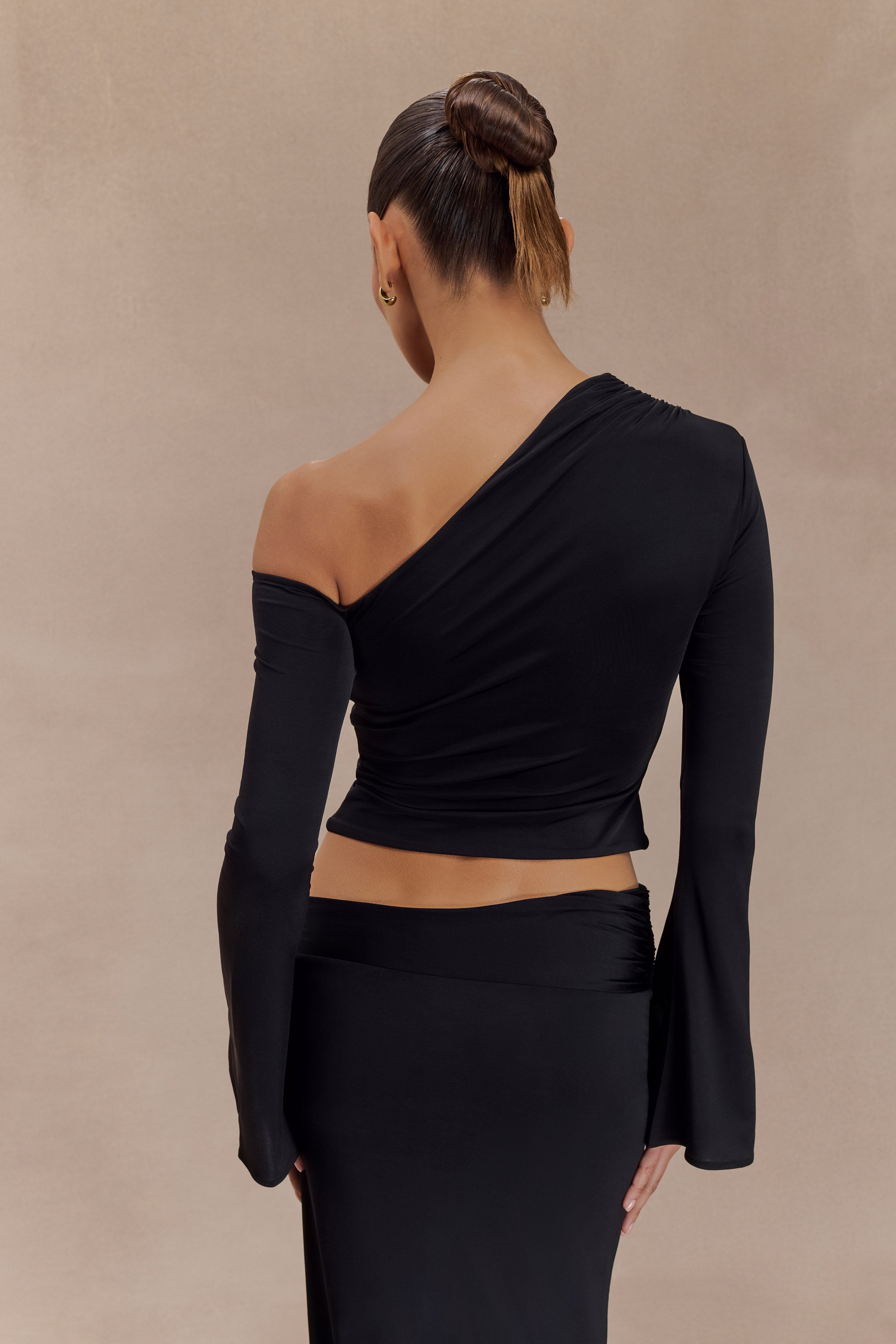 ADRIA - ASYMMETRICAL LONG SLEEVE TOP WITH MAXI SKIRT