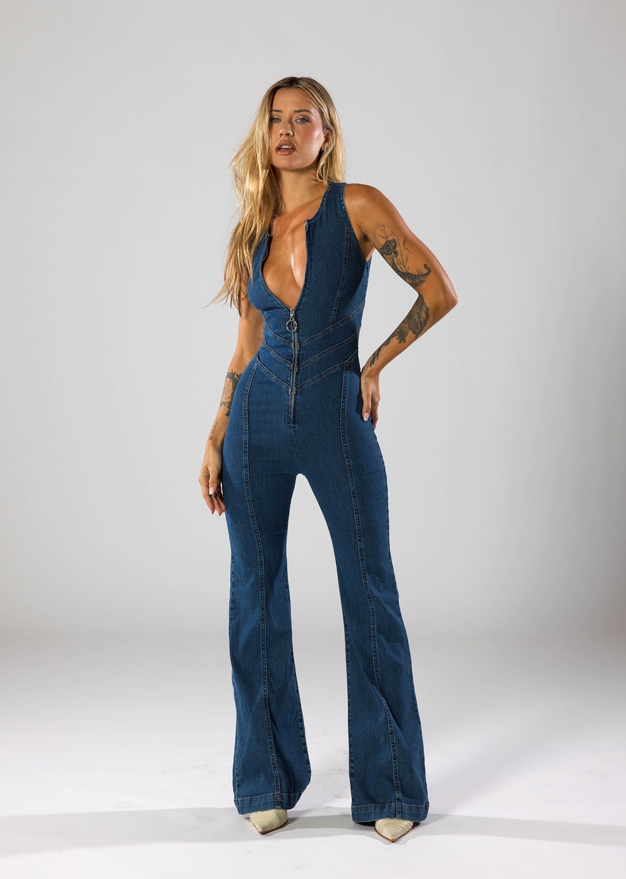 SARAH - DENIM JUMPSUIT