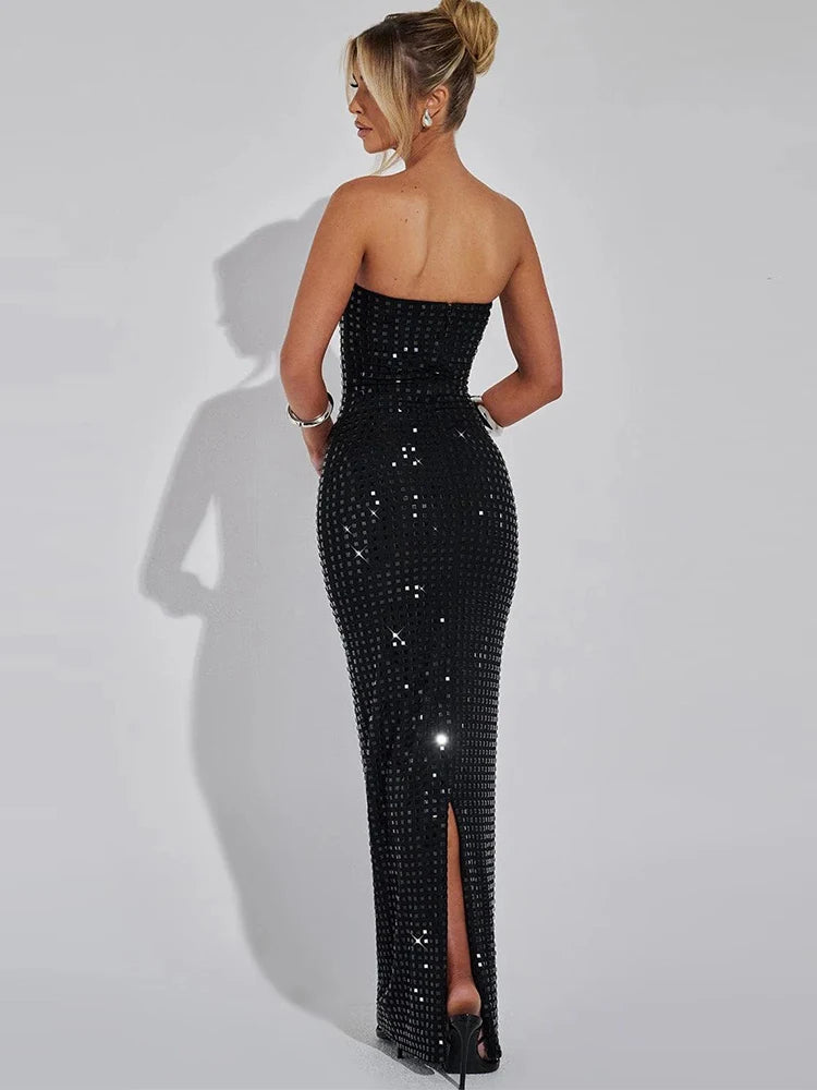 MADDI - MAXI SPARKLY DRESS