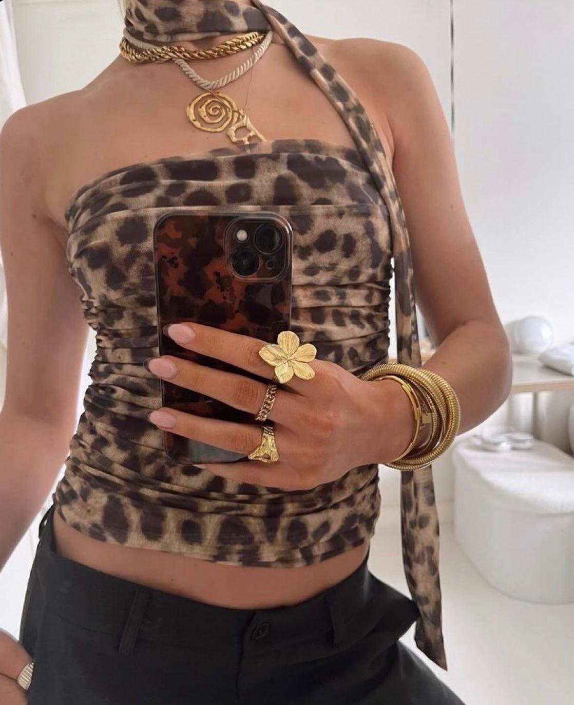 MELANIE - LEOPARD TOP