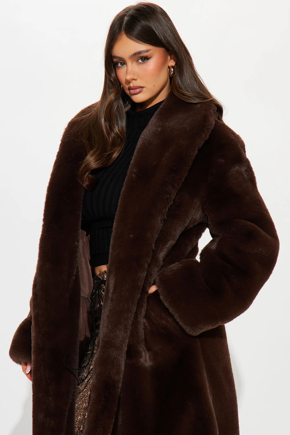 KELSEY - LONG FUR COAT