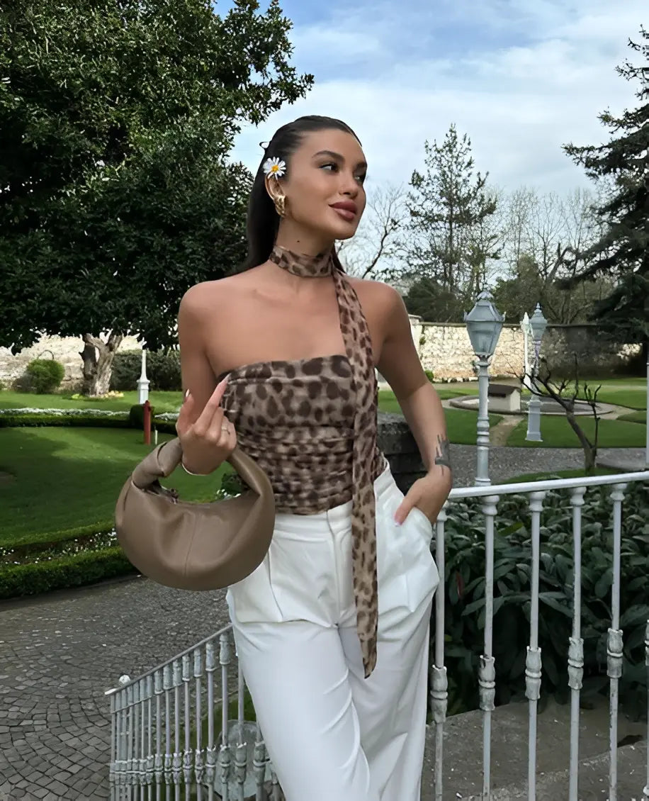 MELANIE - LEOPARD TOP